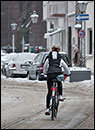 verschneite Straße in der Köpenicker Altstadt