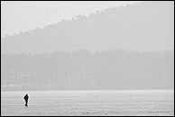 Großer Müggelsee mit tragfähiger Eisdecke