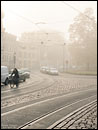 Kirchstraße im Nebel