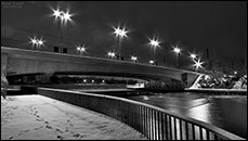 Dammbrücke in Köpenick im Winter