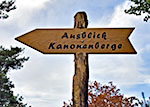 Wegweise zum Ausblick in den Kanonenbergen